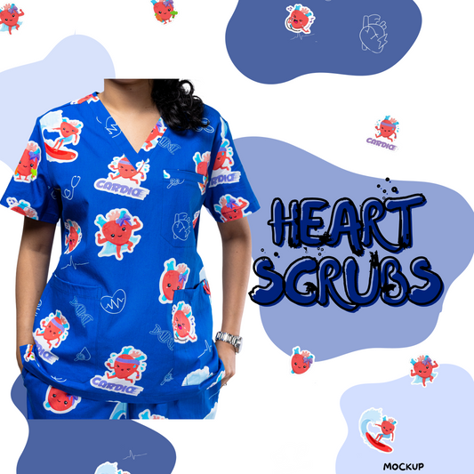 Heart Organ Scrub Top