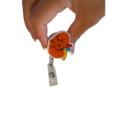 Glomerulo the Kidney ID Badge Reel
