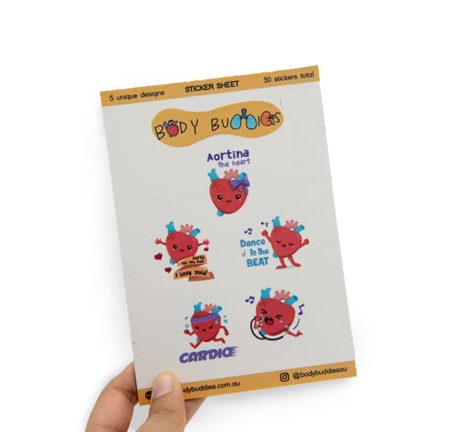Aortina the Heart Stickers
