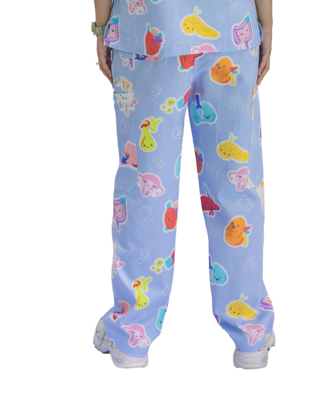 V2 Signature Blue Organ Scrub Pants