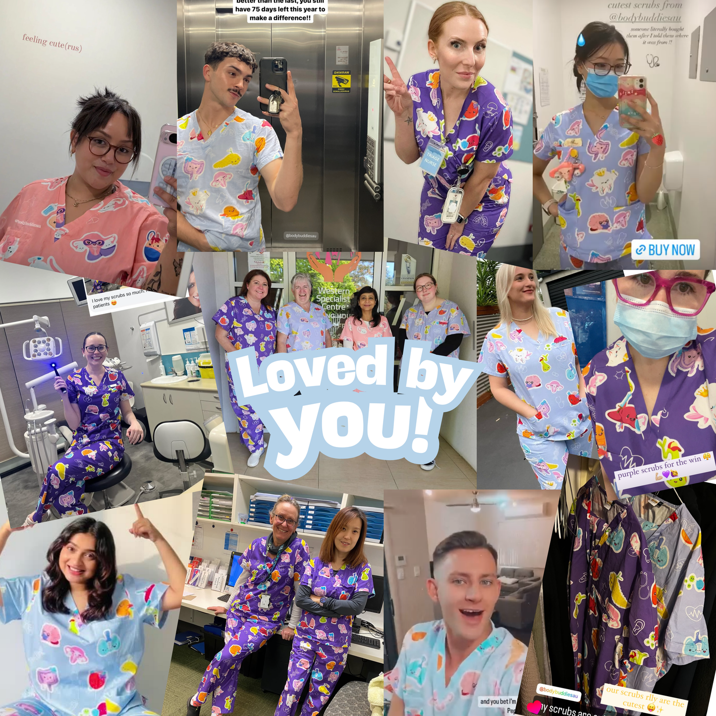 Signature Organ Scrub Top