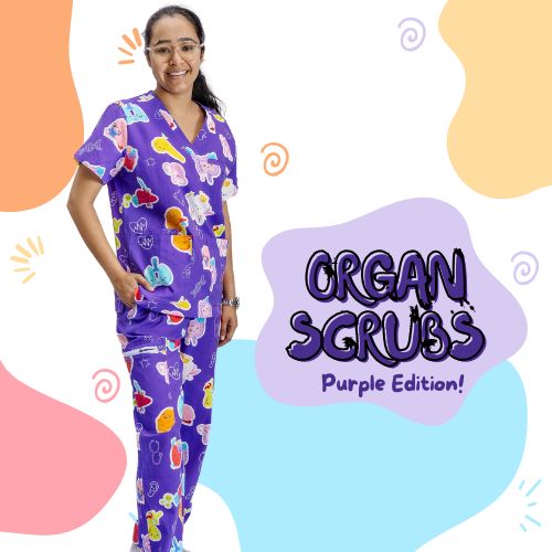 Purple Organ Scrubs