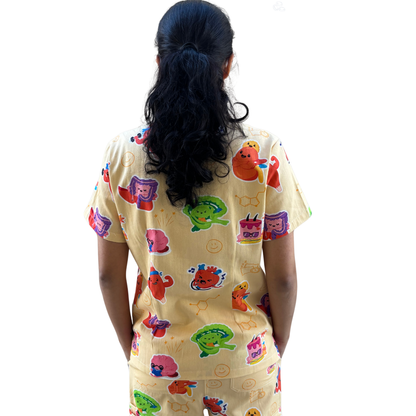 V2 Happy Organ Scrub Top
