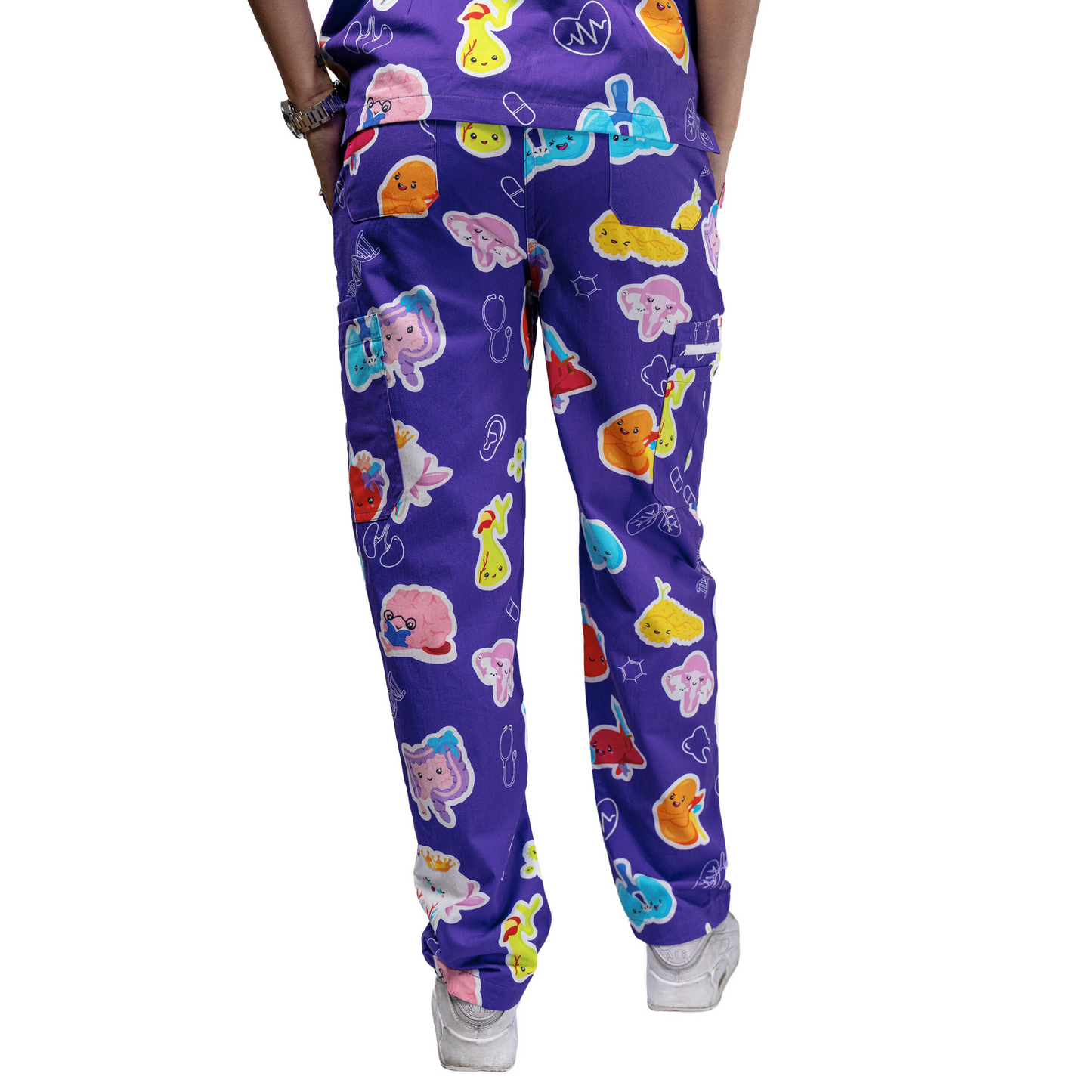 Purple Organ Scrub Pant