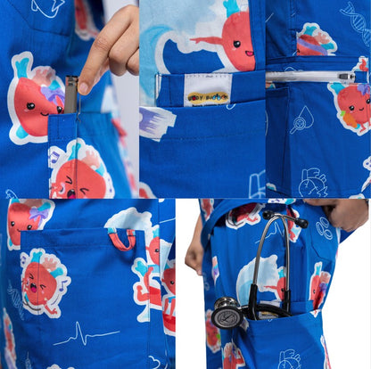 Heart Organ Scrub Top