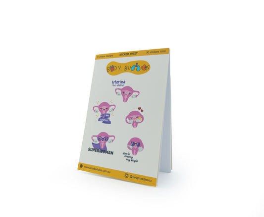 Uterina the Uterus Stickers