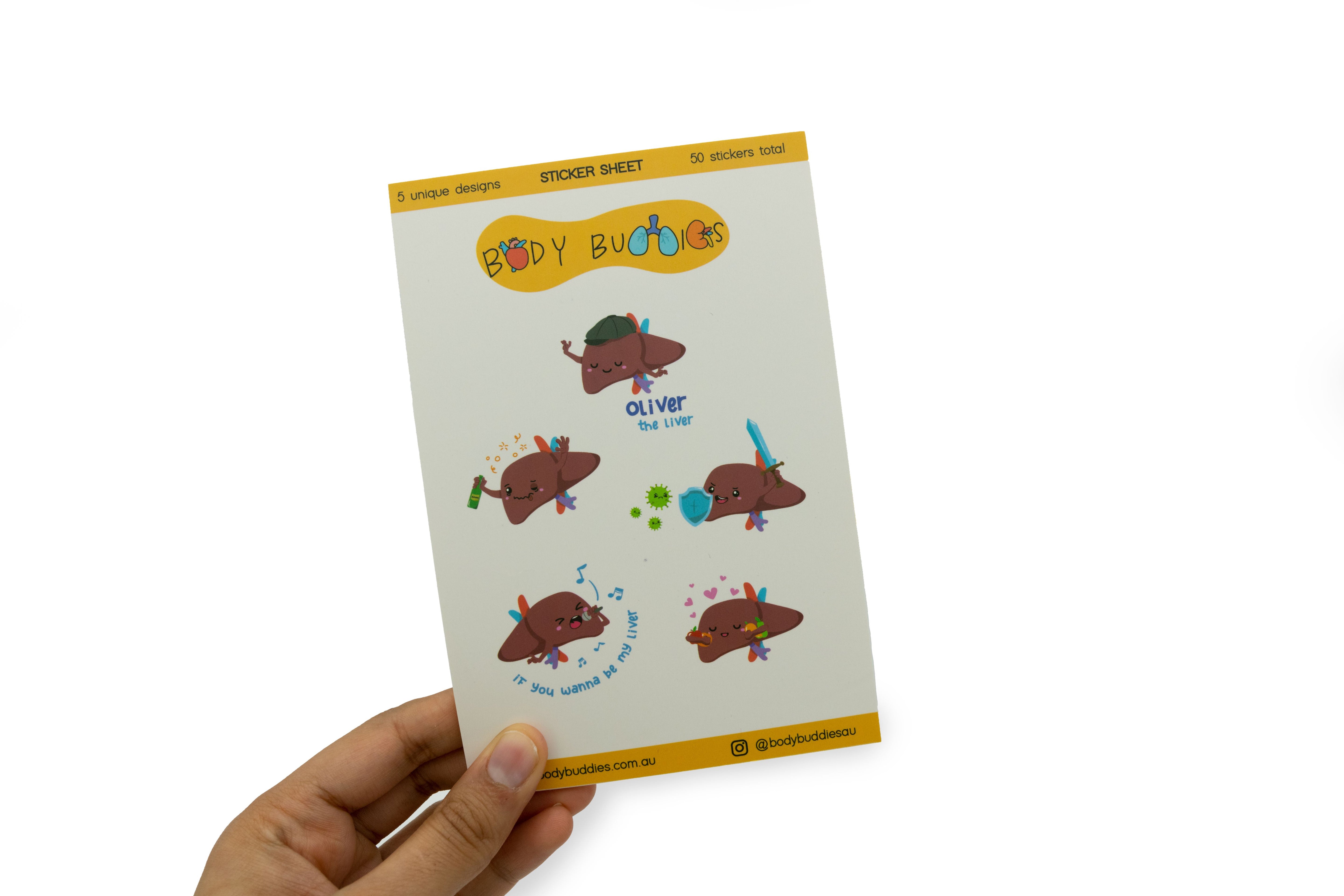 Oliver the Liver Stickers