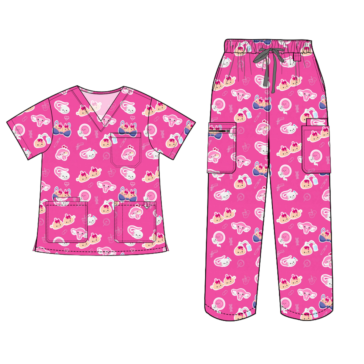 V2 O&G Scrub Top