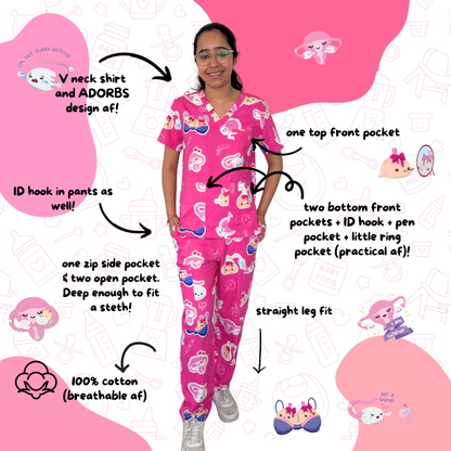 V2 O&G Scrub Top