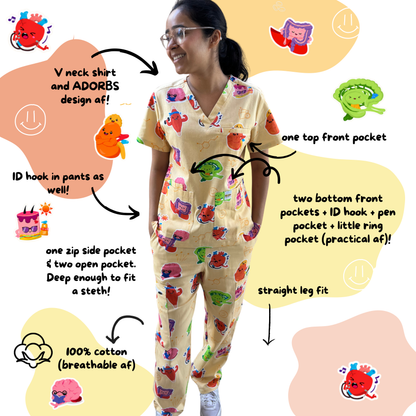 V2 Happy Organ Scrub Pants