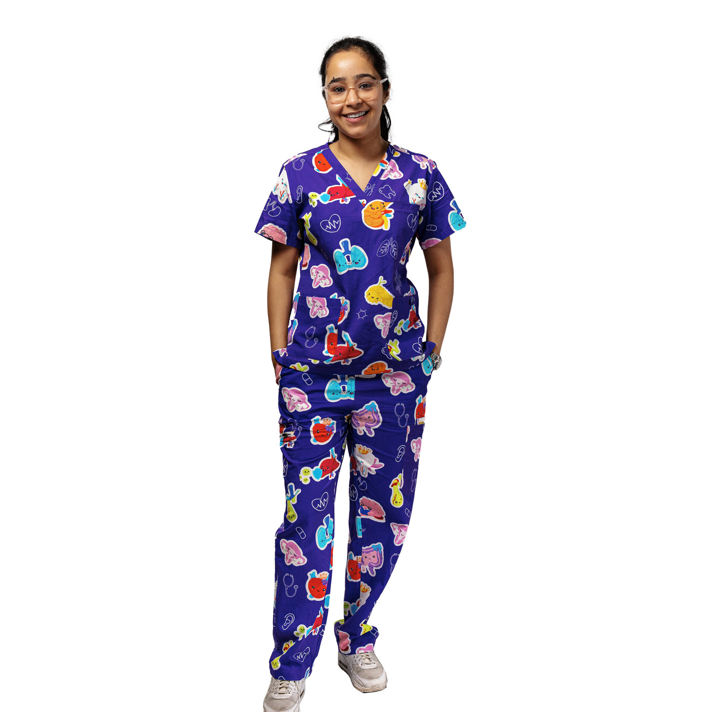 Purple Organ Scrub Set