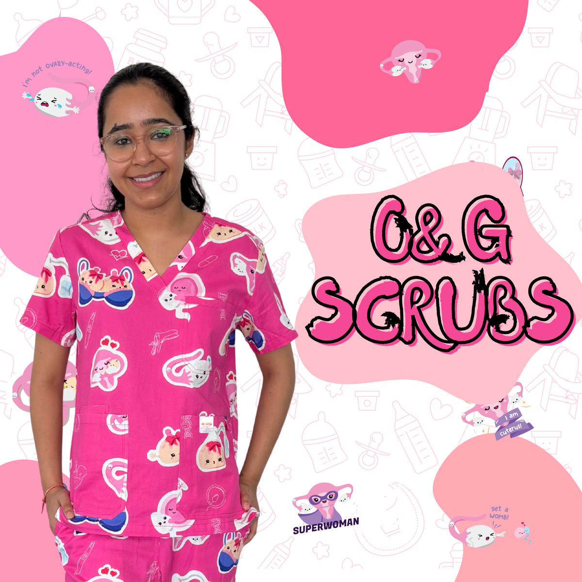 V2 O&G Scrub Top