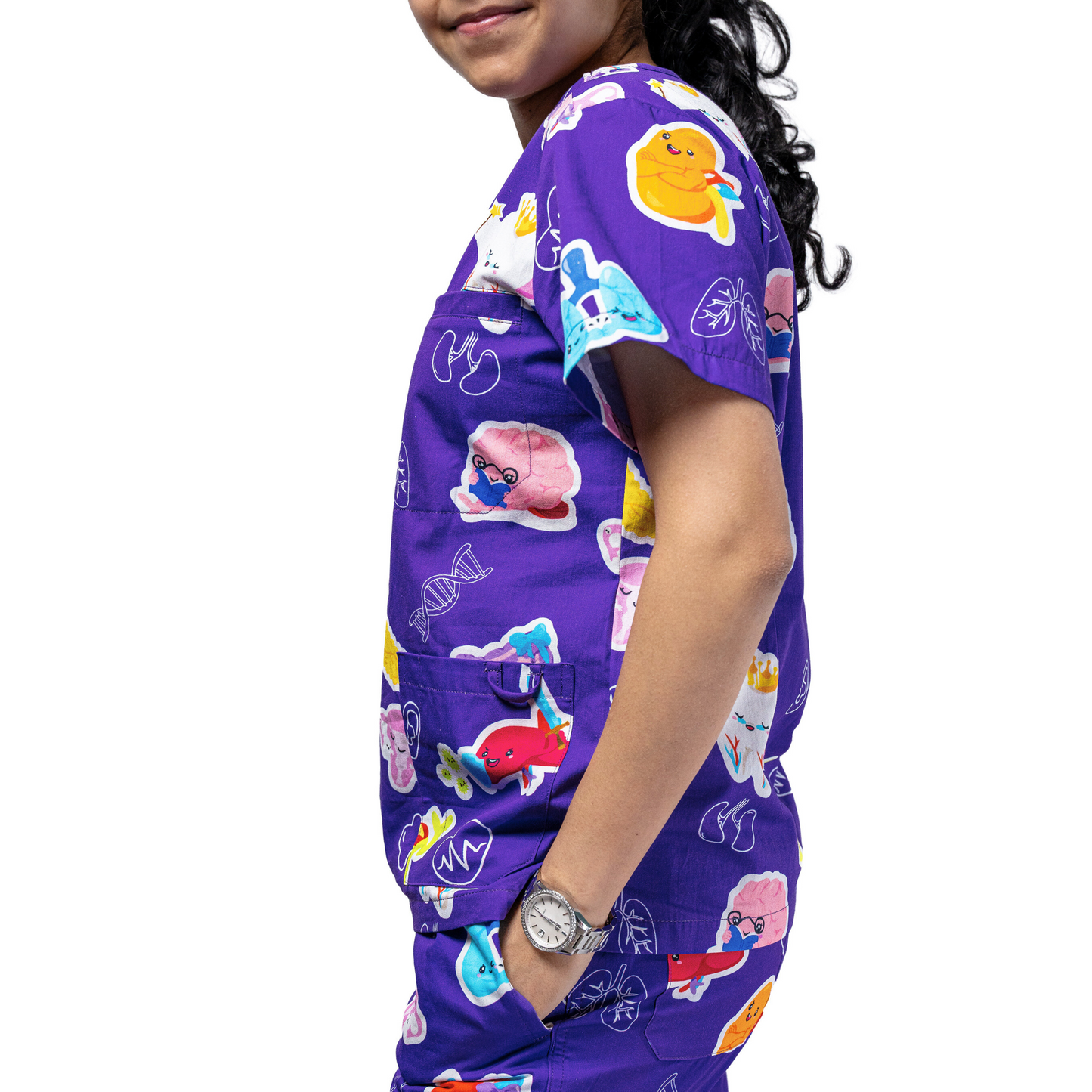 Purple Organ Scrub Set