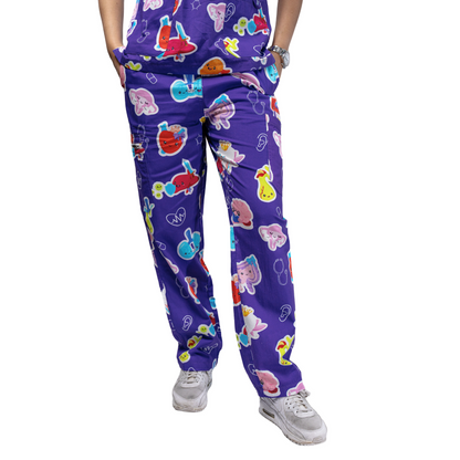Purple Organ Scrub Set