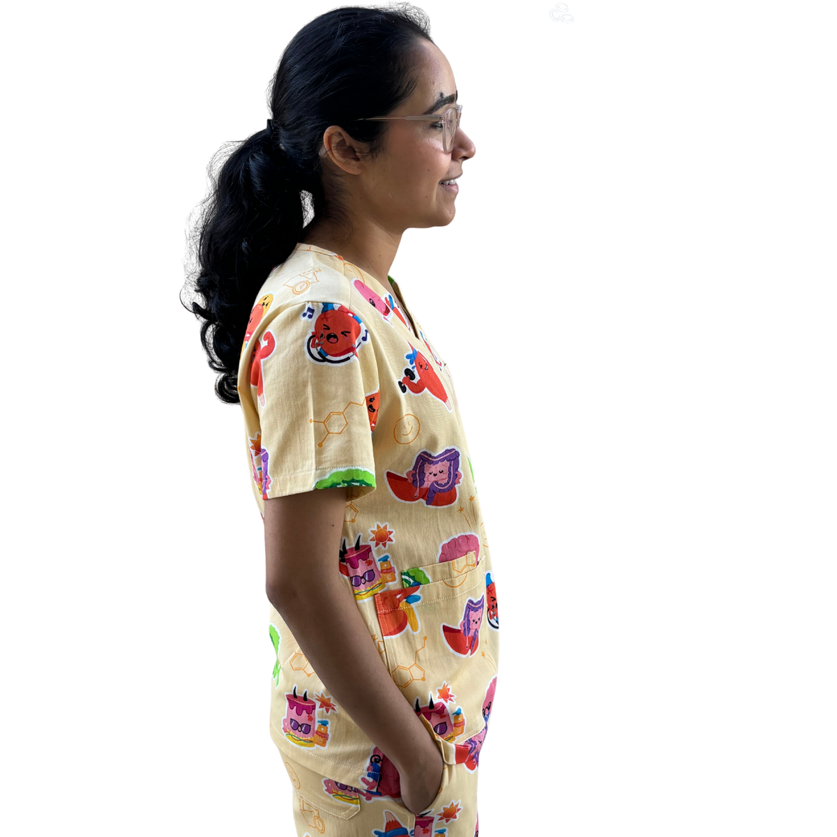 V2 Happy Organ Scrub Top