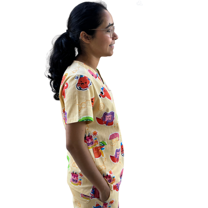V2 Happy Organ Scrub Top