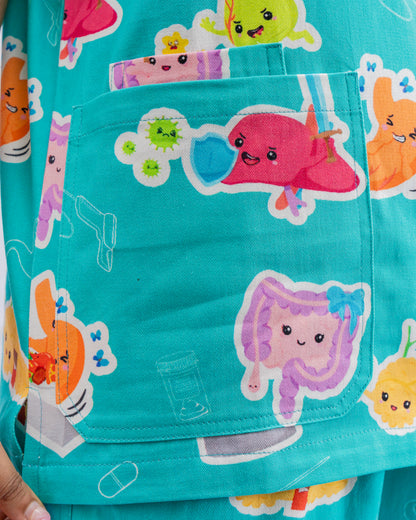 V2 Gut Organ Scrub Top