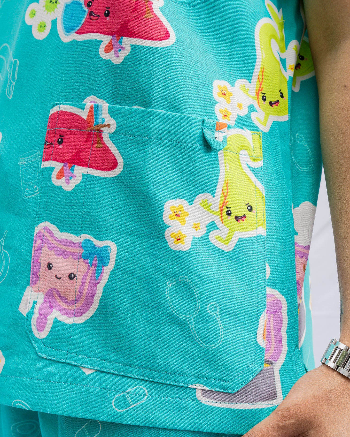 V2 Gut Organ Scrub Top