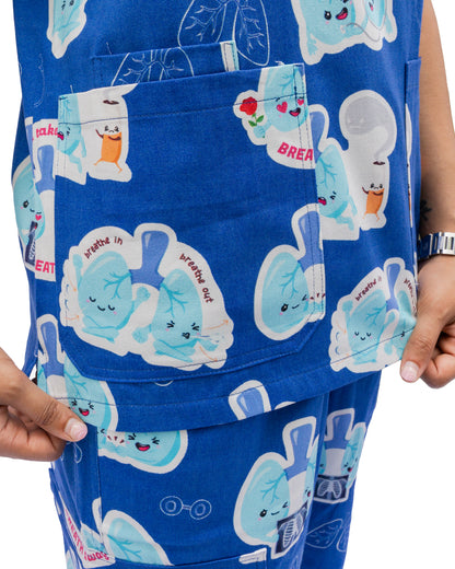 V2 Lung Organ Scrub Top