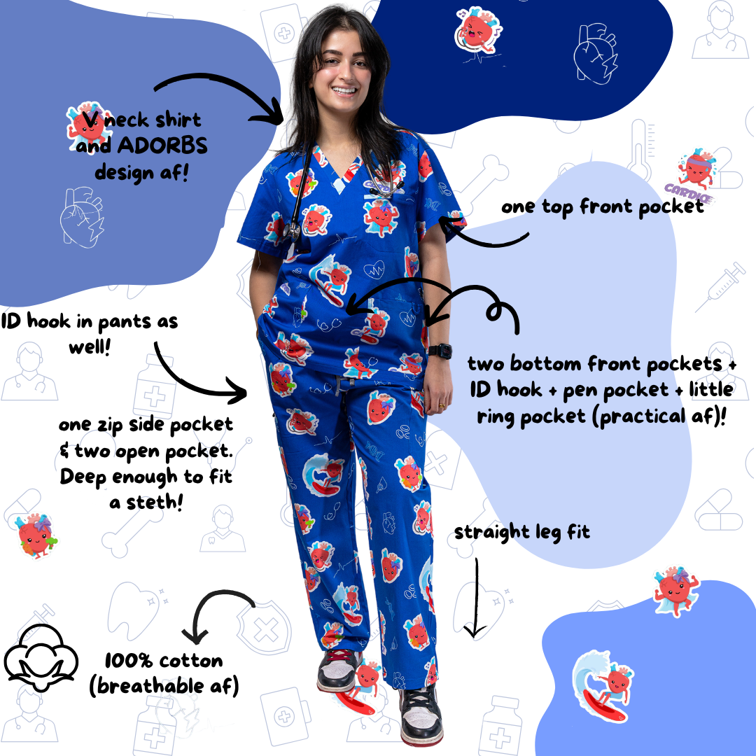 V2 Heart Organ Scrub Top
