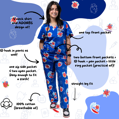 V2 Heart Organ Scrub Top