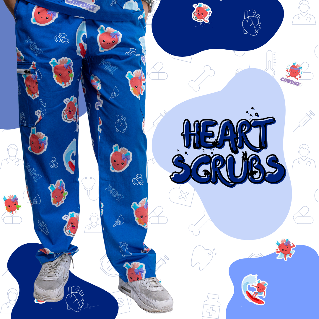 V2 Heart Organ Scrub Pants