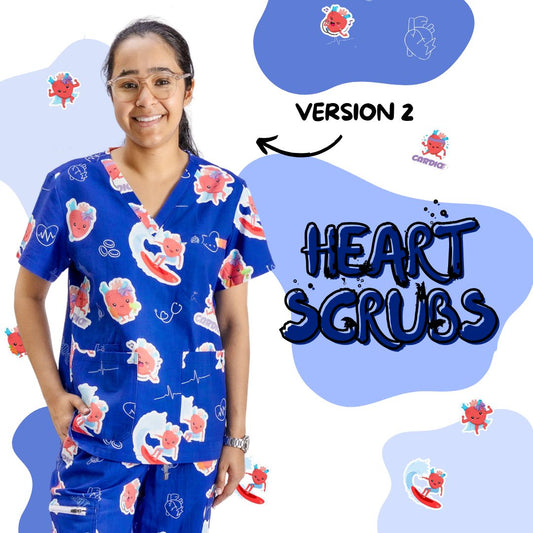 V2 Heart Organ Scrub Top