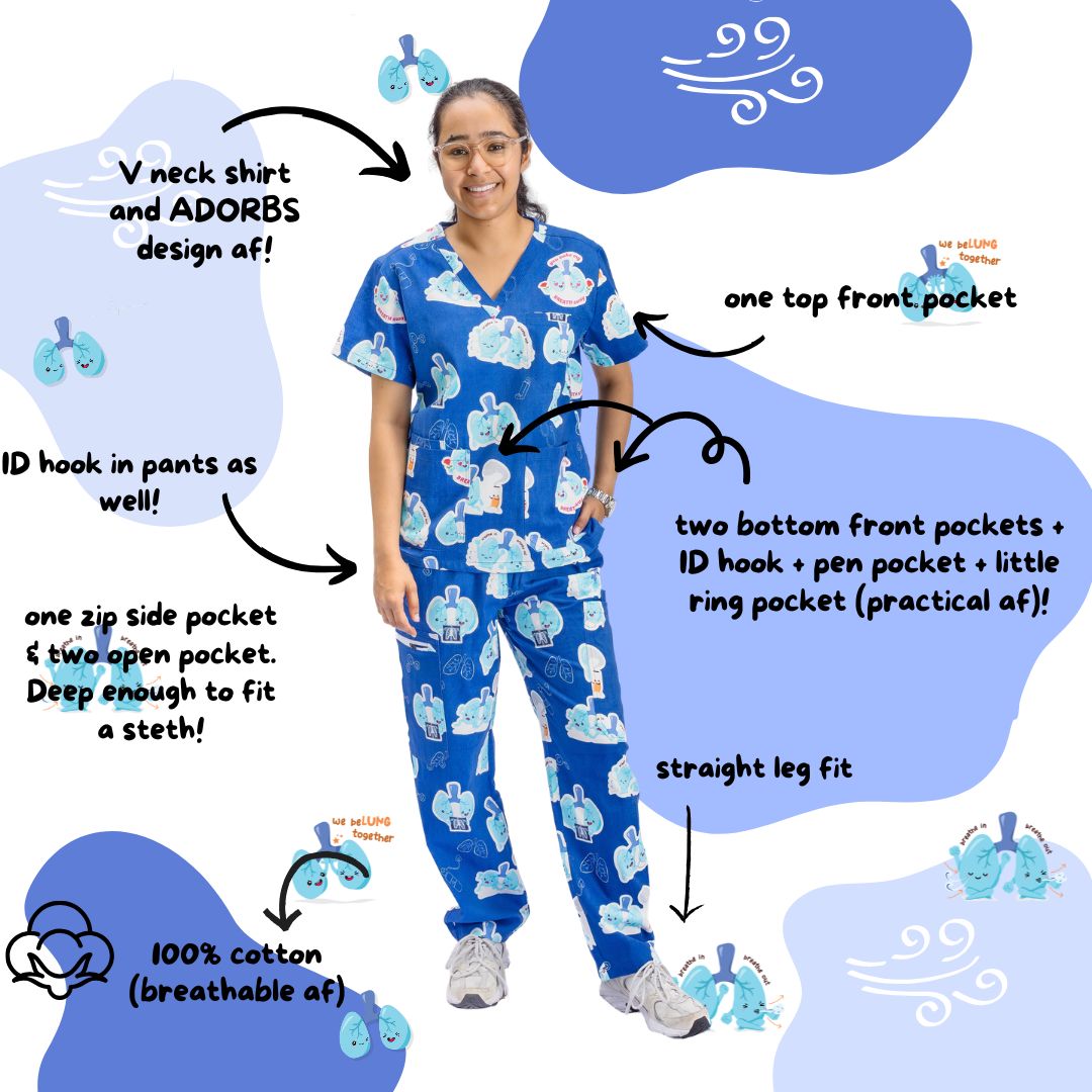 V2 Lung Organ Scrub Top