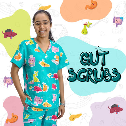 V2 Gut Organ Scrub Top