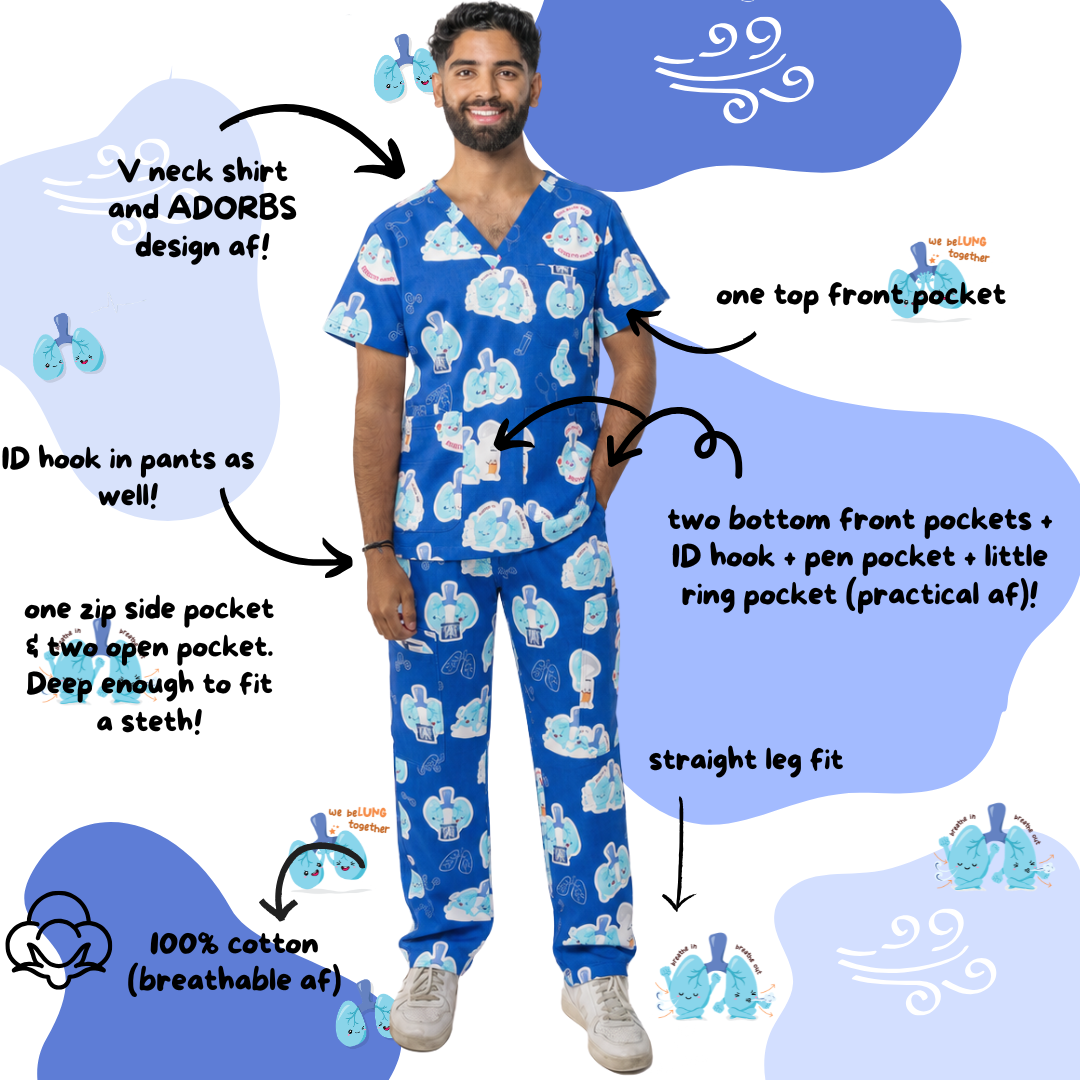 V2 Lung Organ Scrub Top