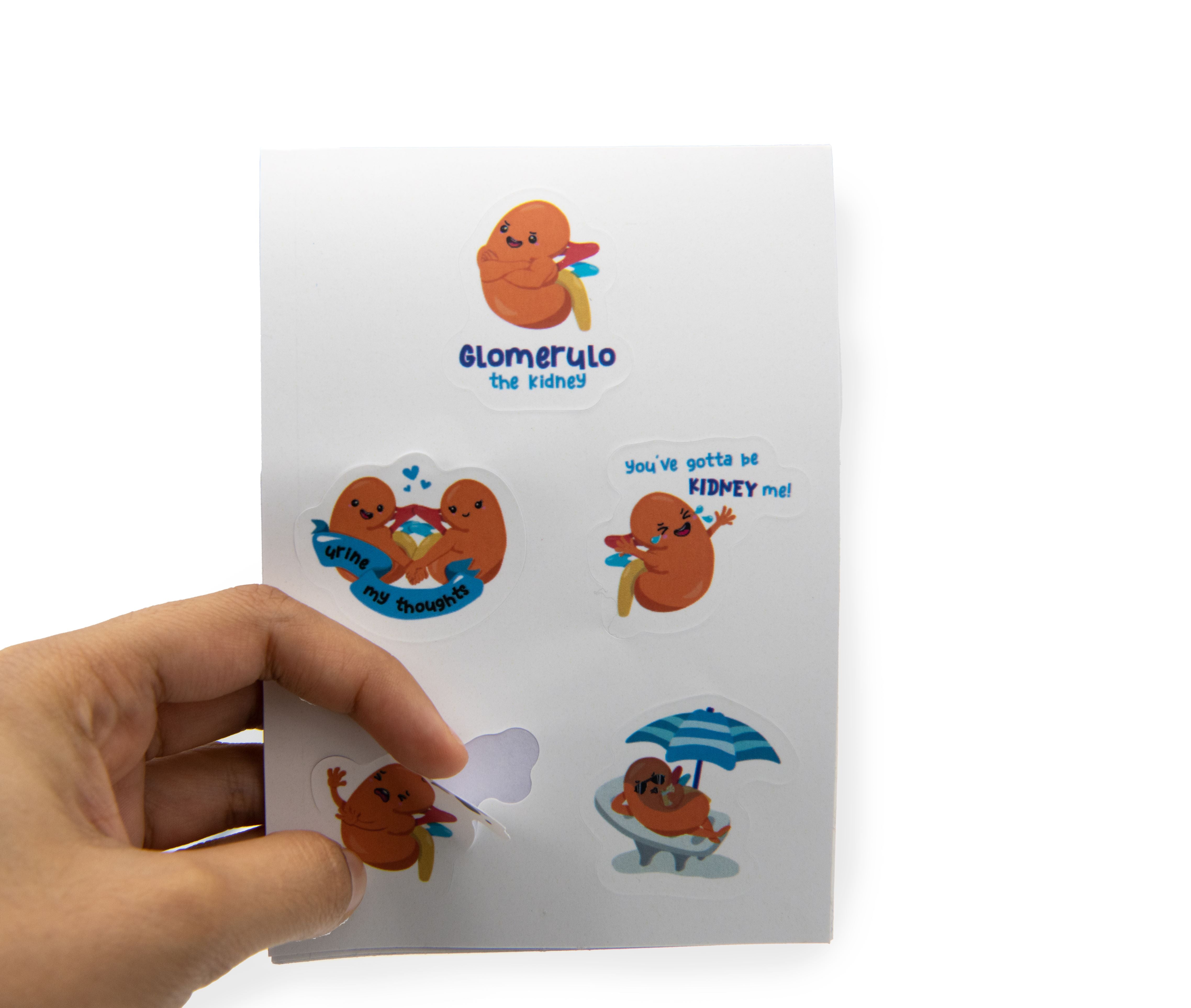 Glomerulo the Kidney Stickers