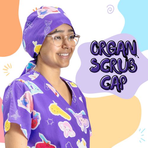 Purple Organ Scrub Cap