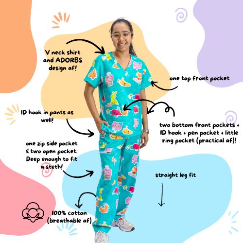 V2 Gut Organ Scrub Top