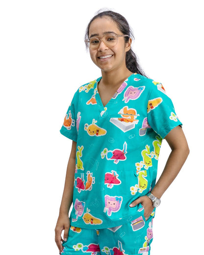 V2 Gut Organ Scrub Top