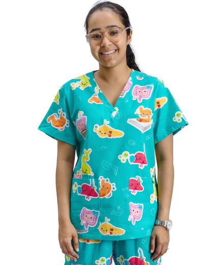 V2 Gut Organ Scrub Top