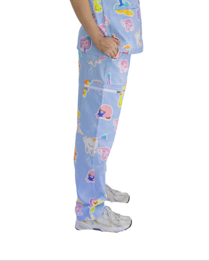 V2 Signature Blue Organ Scrub Pants