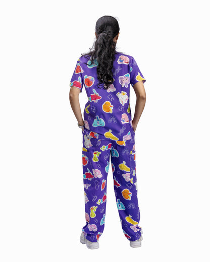 V2 Purple Organ Scrub Set