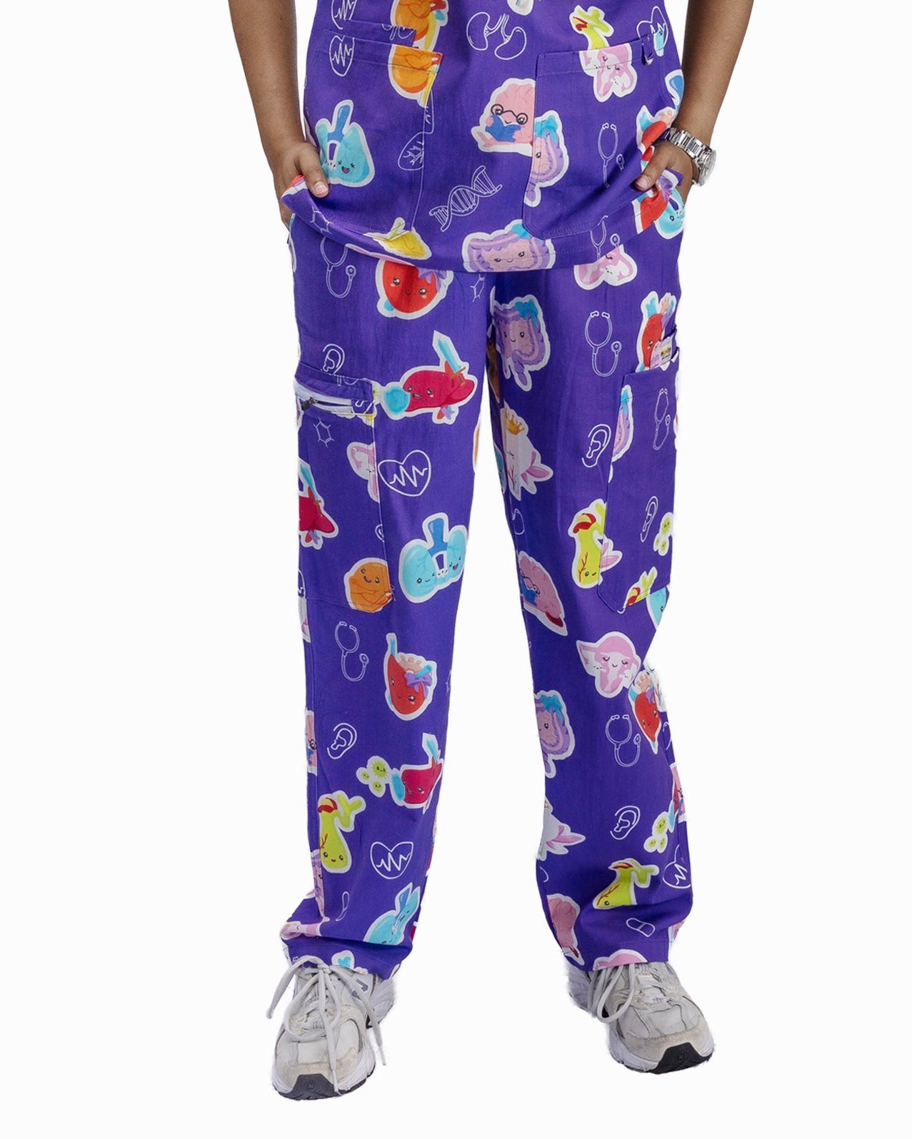 V2 Purple Organ Scrub Pants