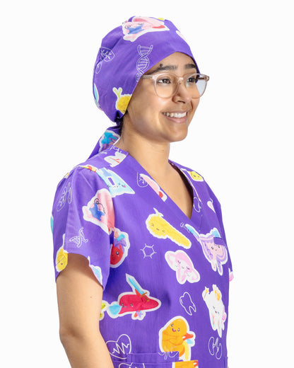Purple Organ Scrub Cap