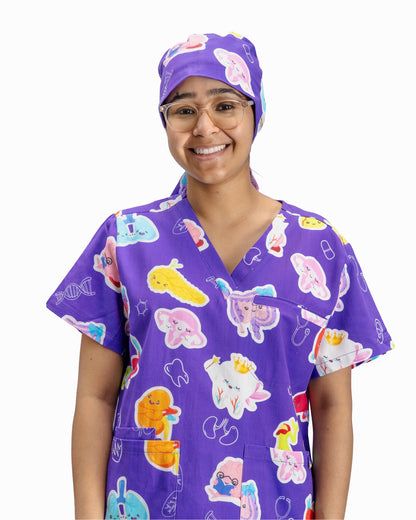 Purple Organ Scrub Cap
