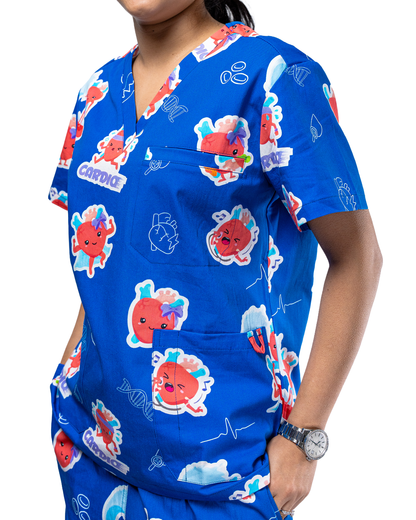 V2 Heart Organ Scrub Top