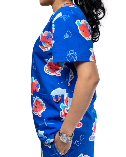 V2 Heart Organ Scrub Top