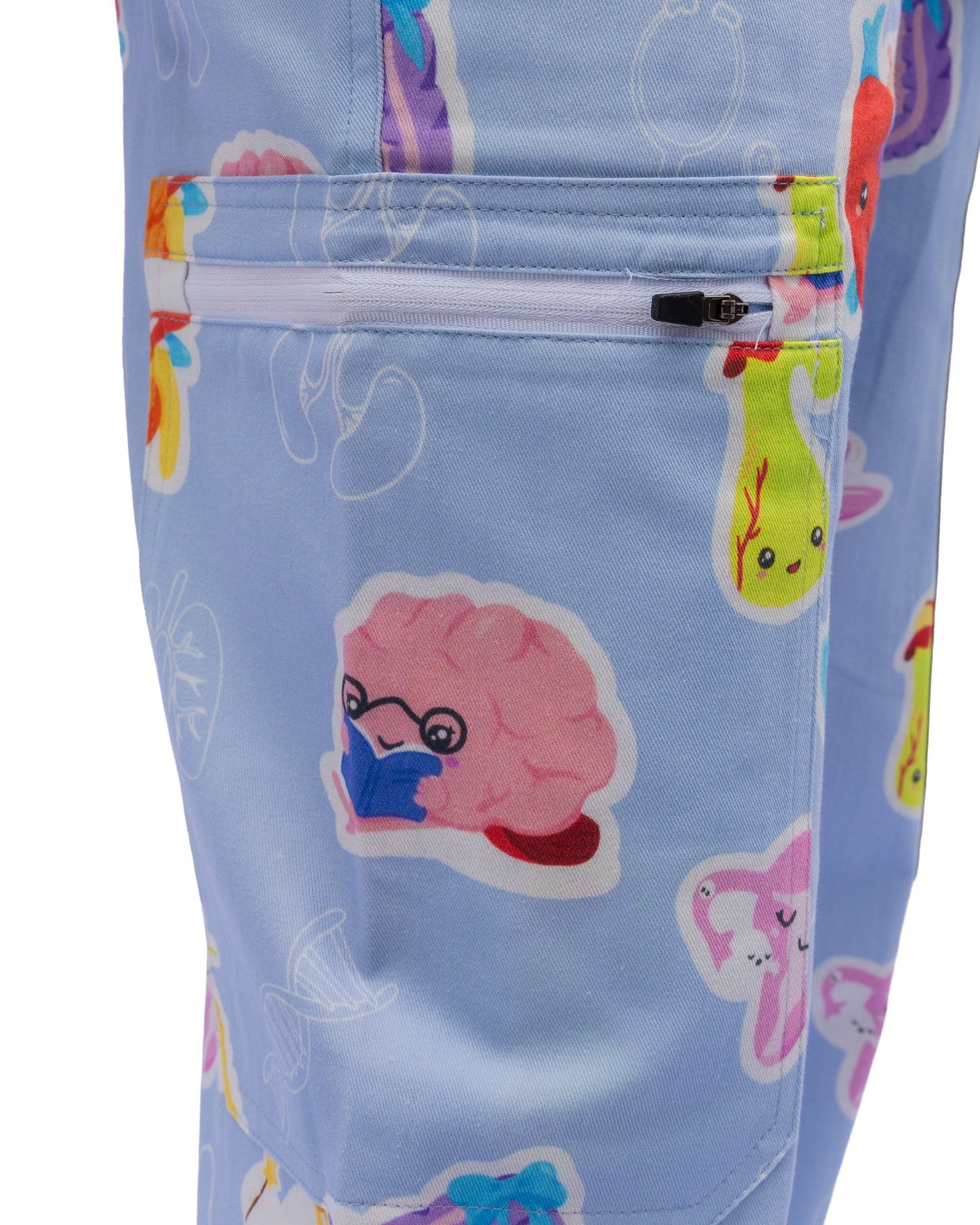 V2 Signature Blue Organ Scrub Pants