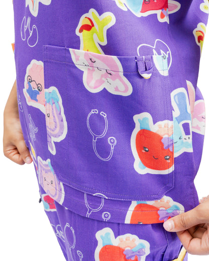 V2 Purple Organ Scrub Set