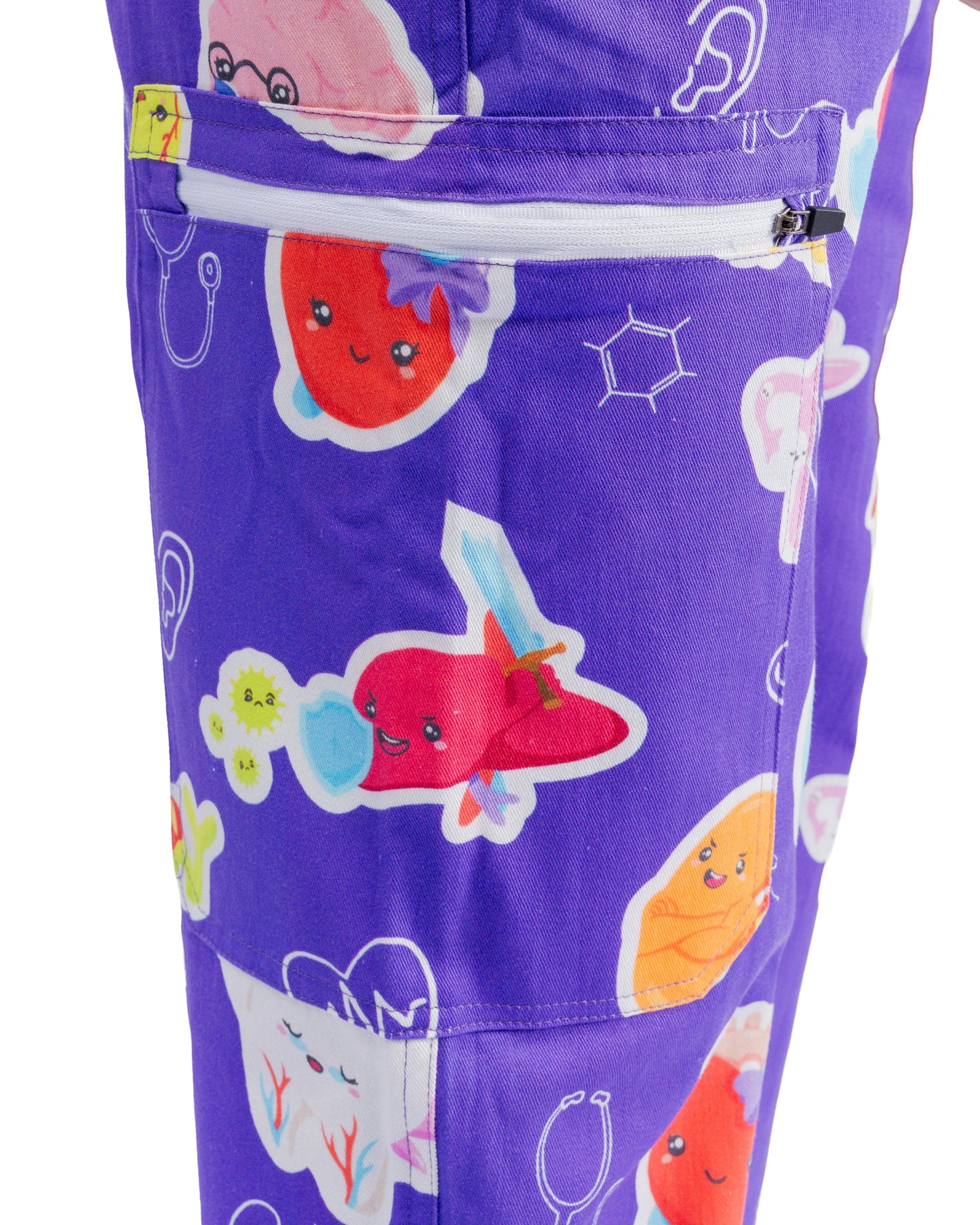 V2 Purple Organ Scrub Set